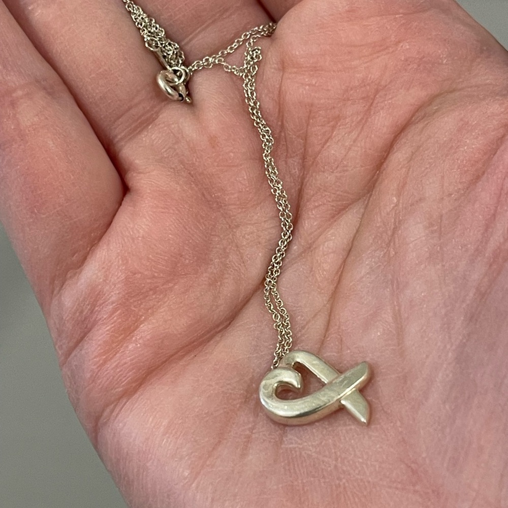 Tiffany and Co Heart Necklace 16”